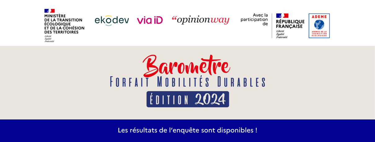 Résultats baromètre Forfait Mobilités Durables FMD édition 2024