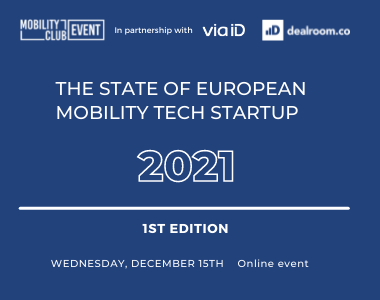 Webinar Mobility Club x Dealroom: State of European Mobility Tech Startups 2021